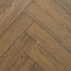 Herringbone Oak Light Grey Brushed & UV Oiled